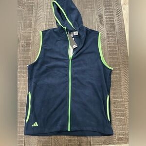Adidas Dark Blue Vest with Bright Green Trim
